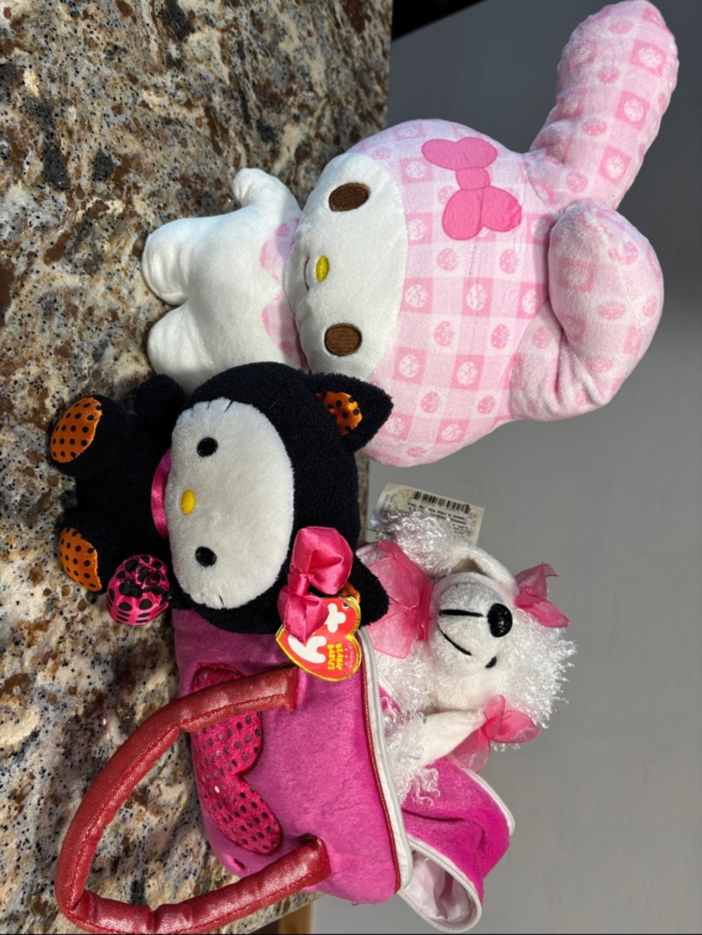 Ty Plush Poodle in Pink Carry Bag